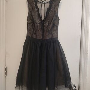 Bebe Black Lace Detail Dress